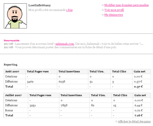 Gains avec BlogBang