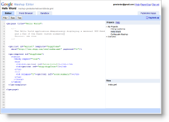 Google Mashup Editor