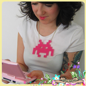Pendentif Space Invaders