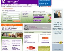 Page d'accueil Monster.fr