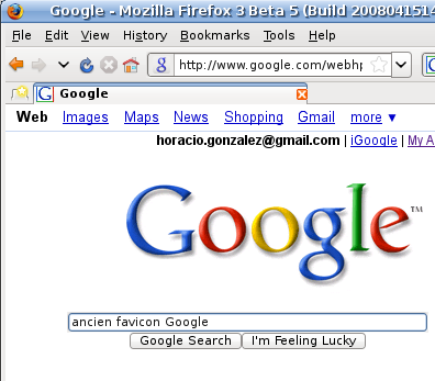 Ancien favicon de Google