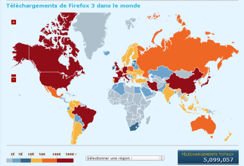 Firefox Donwload Day status à 10h10