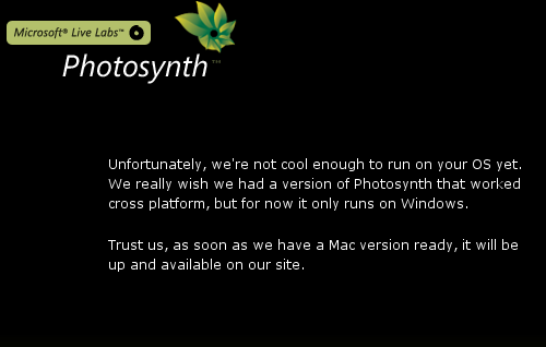 Message de Photosnyth