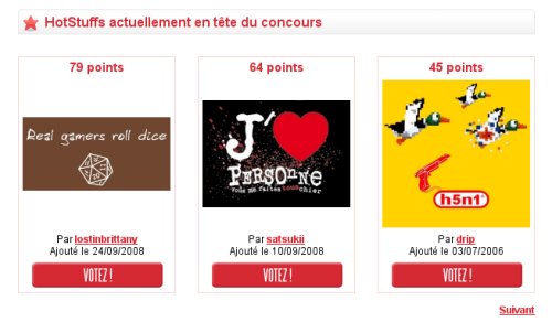 Classement ComBoutique HotStuff