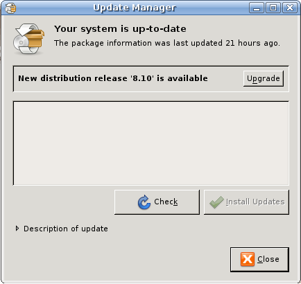 Mise à jour anticipé