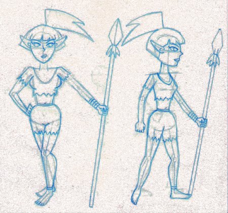 Elven Girl, cartoon style