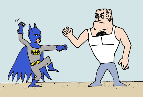 Dur dur d'être Batman...