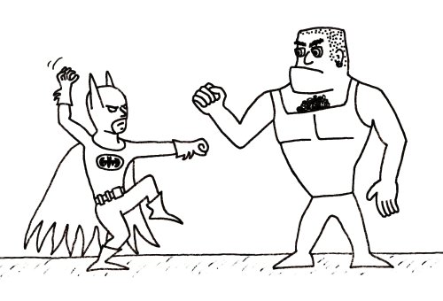 Dur dur d'être Batman...