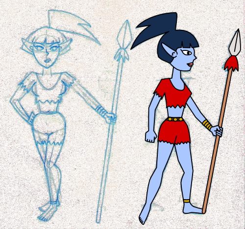 Elven Girl, cartoon style, WIP