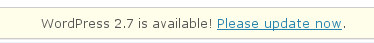 Wordpress 2.7 disponible