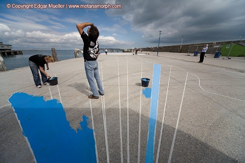 L'Age de Glace, anamorphose sur rue par Edgar Müller
