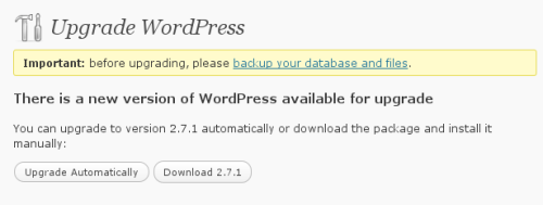 Wordpress 2.7.1
