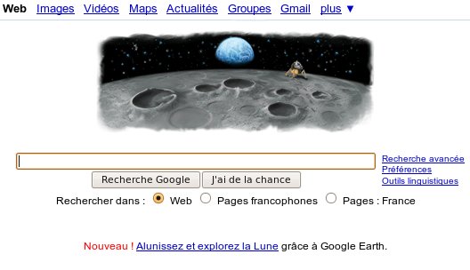 Google fête le premier alunissage