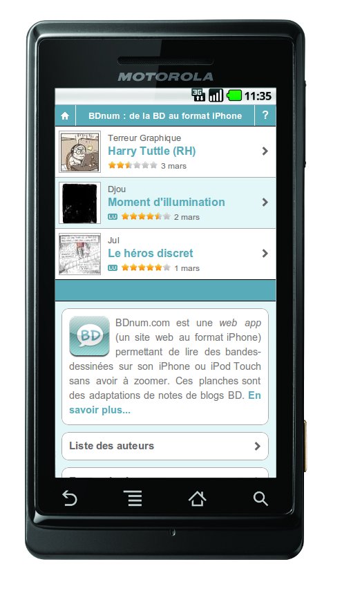 BDnum sur Android (Motorola Milestone)