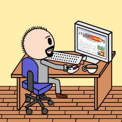 LiB devant l'ordinateur