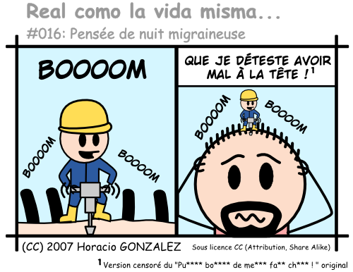 Pensée de nuit migraineuse